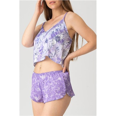 Пижама Hot Story Spring melody (топ _ шорты) (Сиреневый)