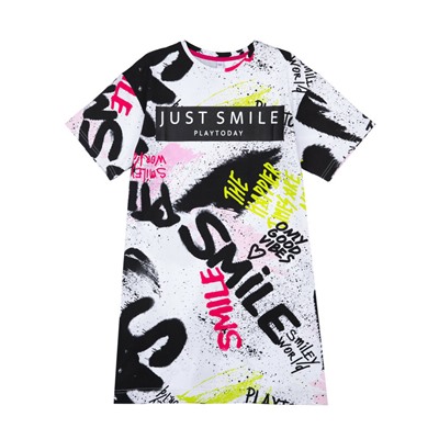 Фуфайка трикотажная для девочек (футболка удлиненная)