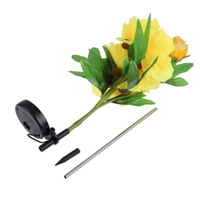 Садовый светильник на солнечной батарее «Хризантема», 70 см, 31 LED, свечение тёплое белое