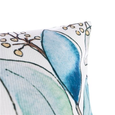 Подушка декоративная «Этель» Eucalyptus, 40×40 см, велюр