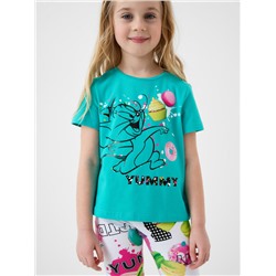 Фуфайка трикотажная для девочек (футболка)