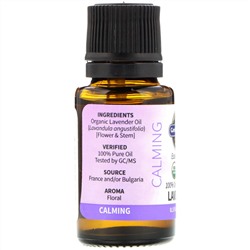 Garden of Life, 100% Organic & Pure, Essential Oils, Calming, Lavender, 0.5 fl oz (15 ml)