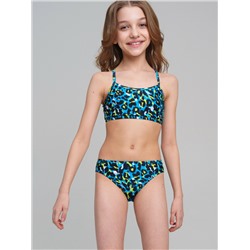 Комплект трикотажный для девочек: купальный костюм, парео