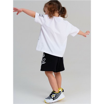 Комплект детский трикотажный для девочек: фуфайка (футболка), шорты