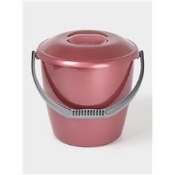 Ведро с крышкой «Удачное», 7 л, пластик, МИКС