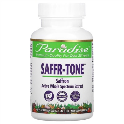 Paradise Herbs, Saffr-Tone, 60 Vegetarian Capsules