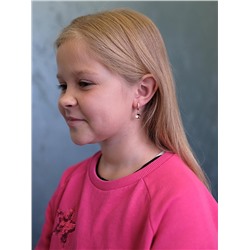 Серьги из золочёного серебра с кристаллами Swarovski Мистик зелёный 925 пробы 0072сз-001VM