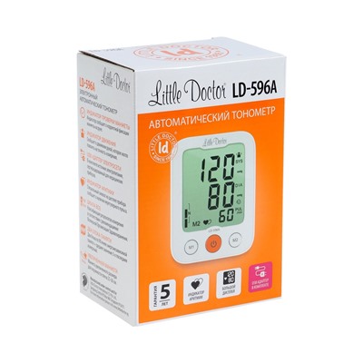 Тонометр Little Doctor LD 596 А, автомат, манжета 25-36 см, 2 блока памяти, с адаптером