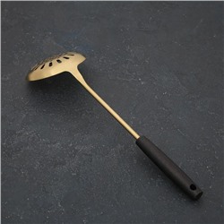 Шумовка из нержавеющей стали «Прайм», h=38.5 см, цвет металла золотой