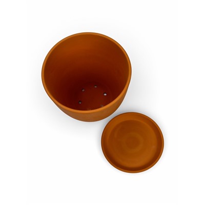 Горшок для цветов «Терра №6», керамический, с поддоном, 8.9 л, терракот