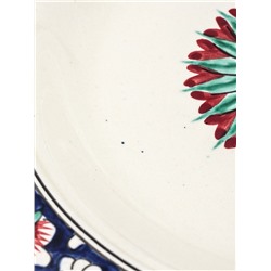 УЦЕНКА Блинница Риштанская Керамика «Цветы», 32 см, синий