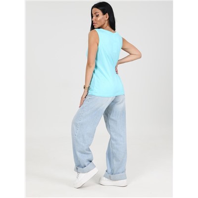 Апрель уно - майка голубой