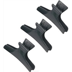 Dewal Зажим для волос бабочка CL2202, пластик, 8 см, черный, 12 шт. 1511