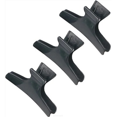 Dewal Зажим для волос бабочка CL2202, пластик, 8 см, черный, 12 шт. 1511