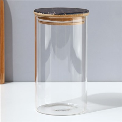 Банка стеклянная для хранения сыпучих продуктов и круп «Геометрия», 700 мл