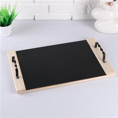 УЦЕНКА Поднос с меловой доской, деревянный 47.3×29×7 см