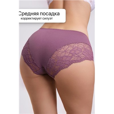 Набор трусов 803 3 шт. OIRO кружевные хлопковые (Розовато-коричневый)