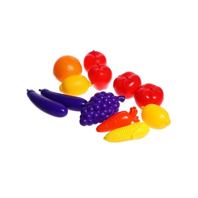 Игровой набор «Овощи, фрукты», 12 штук, МИКС
