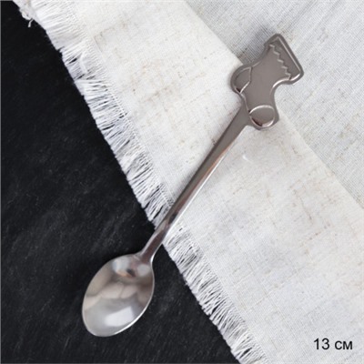 Ложка чайная серебро Сапожок / MJ025 /уп 200/новогодняя