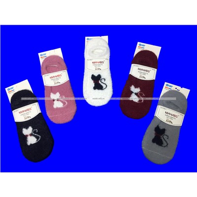 МИНИBS носки женские укороченные ангора НОРКА ШЕРСТЬ «Кошечка»