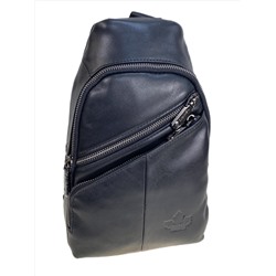 Сумка мужская через плечо из натуральной кожи, цвет черный