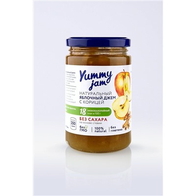 Джем Яблочный с корицей низкокаллорийный 350г ЭКОПРОДУКТЫ, 1193937