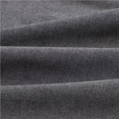 Простыня на резинке 2-спальная SL Home «Деним», 180×200+30 см, тёмно-серая, жатый хлопок