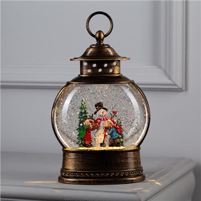 Светодиодная фигура «Дети и снеговик» 8×25×4 см, пластик, батарейки ААх3 (не в комплекте), свечение тёплое белое