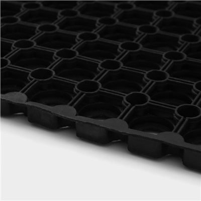 Коврик ячеистый грязесборный, 100×150×2.2 см, чёрный