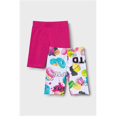 Брюки трикотажные для девочек (легинсы укороченные), 2 пары в комплекте PLAYTODAY, 1240210