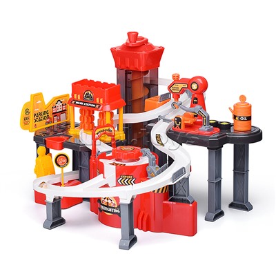 Парковка-трек "Пожарная часть" в коробке