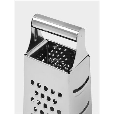 Тёрка четырёхгранная Доляна «Металлик», 9×7×19 см, хромированная