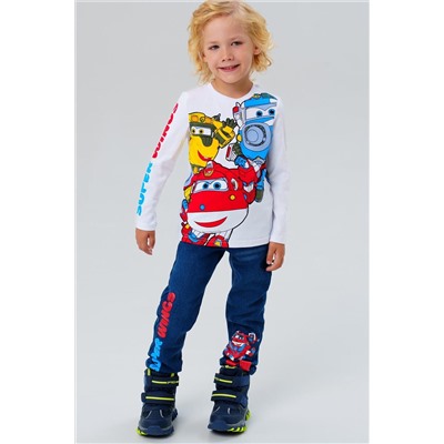 Брюки текстильные джинсовые утепленные флисом для мальчиков PLAYTODAY, 1226895