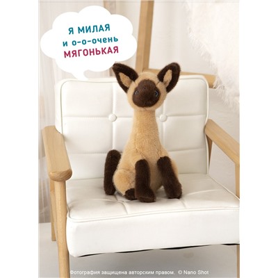 Мягкая игрушка Сиамский кот/ котик рыжий, 30 см