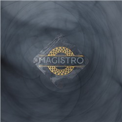 Тарелка Magistro «Вирпул», d=32 см, стекло, голубая