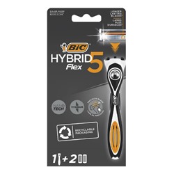Станок для бритья BiC FLEX-5 HYBRID (+ 2 кассеты)
