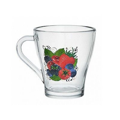 Кружка 250мл стекло Ягодный фреш