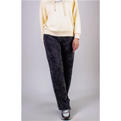 Брюки палаццо на резинке Варенка (Черный)