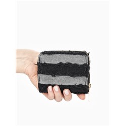 Кошелёк женский на молнии 8.5×2×11 см, джинсовый, чёрный