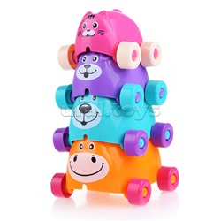 Пирамидка "Зверята-акробаты"