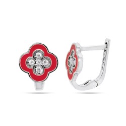 Серьги из серебра эмаль, Тсд67р