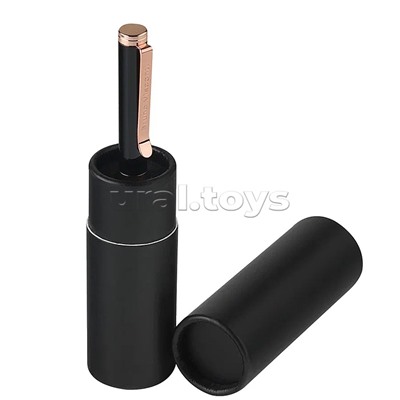 Ручка "Venezia Classico" в картотнном тубусе, 1,0 мм, синяя (корпус черный, футляр черный)