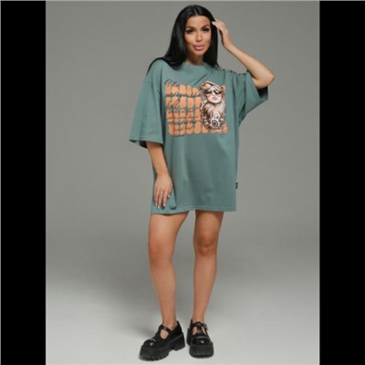 Футболка Амина (Зелёный матрёшка)