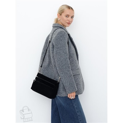 Сумка женская кожаная 8269PEF black Polina&Eiterou  в Новосибирске