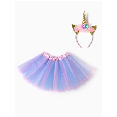 Набор для фотосессии KAFTAN «Единорог»: юбка трехслойная и ободок, 25 см