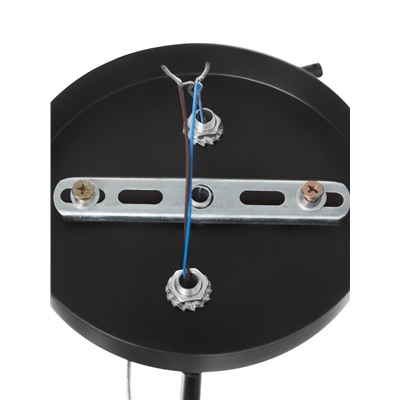 Люстра потолочная BayerLux «Лайма», 2хЕ27, 40 Вт, черно-хромовый, 50×15×24 см