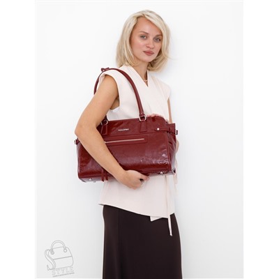Сумка женская кожаная 8053Q wine red Polina&Eiterou  в Новосибирске