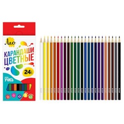 Карандаши 24цв "Учись" LNSCP-24 Лео
