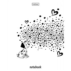 Тетрадь  48л клетка пластиковая обложка 300мкм "Забавные далматинцы" (092370) Хатбер