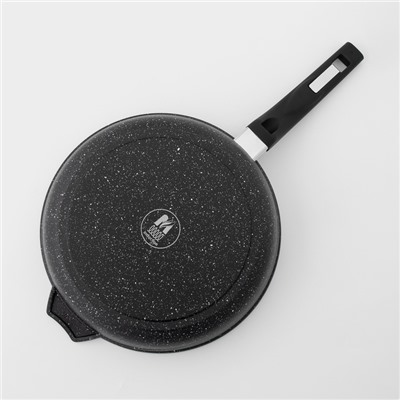 Сковорода Мечта «Гранит Black» Induction Pro, d=24 см, пластиковая ручка, антипригарное покрытие, индукция, литой алюминий, чёрная